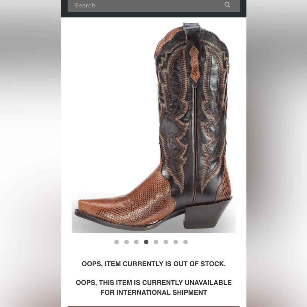 Dan Post Women's Cognac Water Snake Triad Cowgirl Boots - Snip Toe 9.5